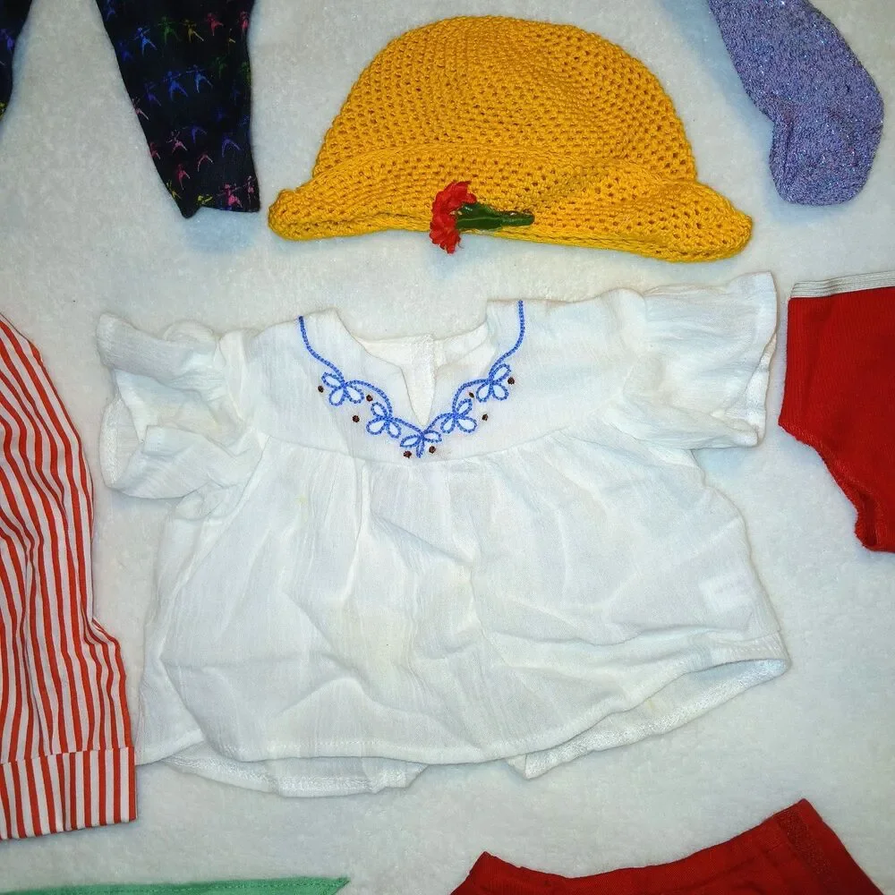 American Girl Doll Clothing Lot of 8 Pieces Pants Top Hat Scarf Tights No Doll
